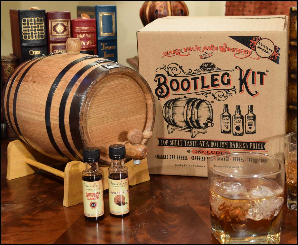 Barrel Aged Spirits with Swish Barrel Bootleg Kits