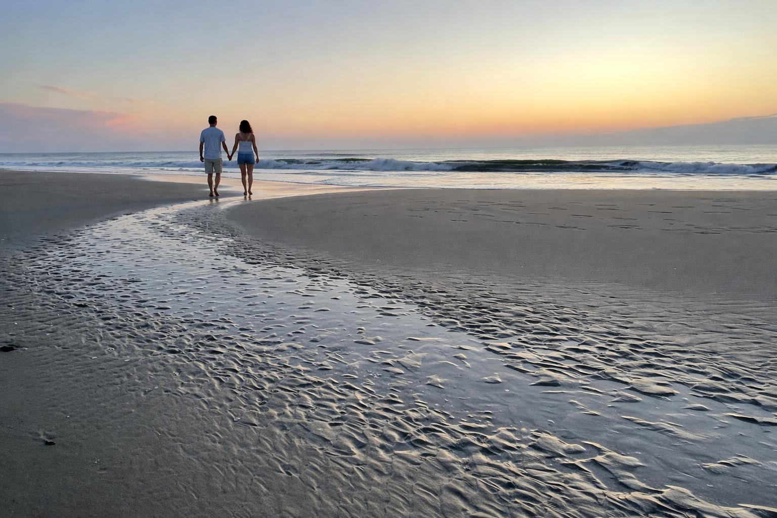 Enjoying a walk on the beach in Corolla NC