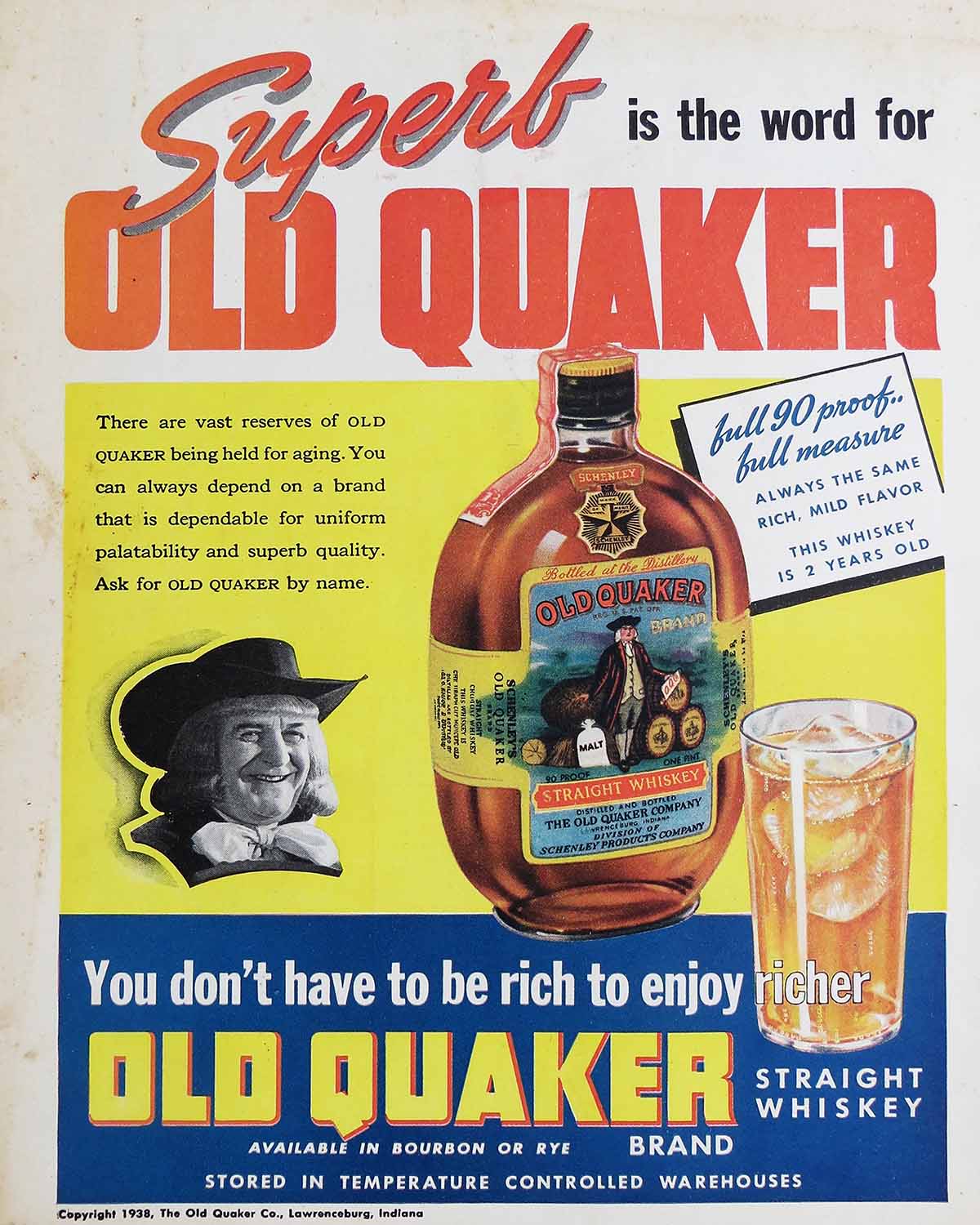 Old Quaker Straight Whiskey