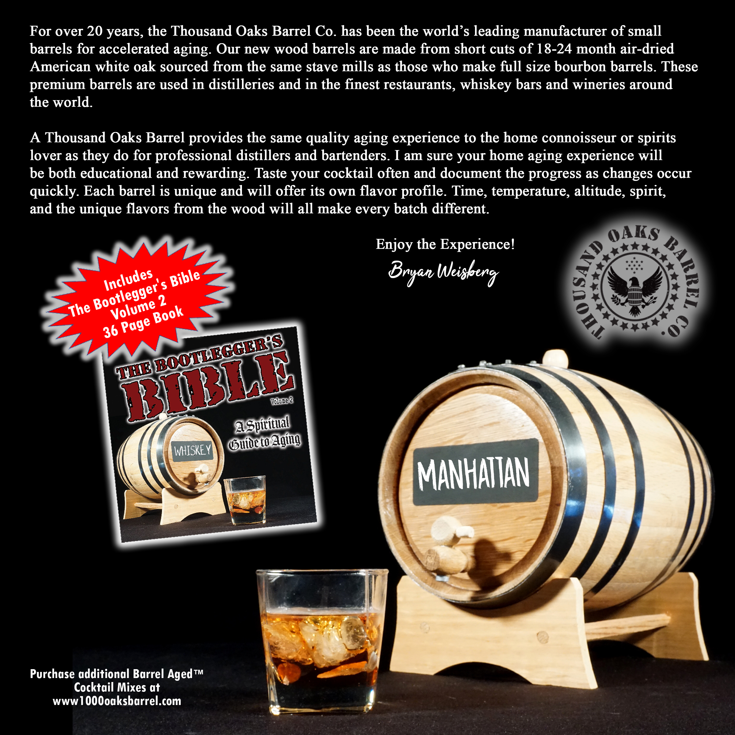 Bootleg Brand™ Barrel Aged Cocktail Kit