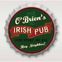 Personalized Irish Pub Bottle Cap Sign
