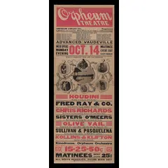 Houdini - Orpheum Theatre