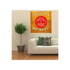 Dougherty Pure Rye Whiskey Label