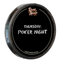 Brew House 'Craft Beer on Tap' Chalkboard Quarter Barrel Sign (QB_361)