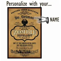 Zombie personalized wood