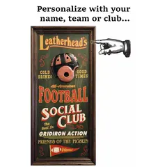 Personalized Football Social Club Vaudeville Sign