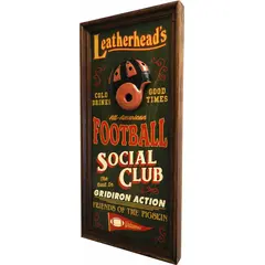 Personalized Football Social Club Vaudeville Sign