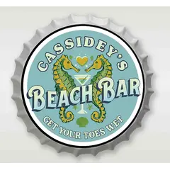 Personalized Beach Bar Bottle Cap Sign