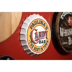 Personalized Candy Bar Bottle Cap Sign