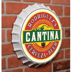 Personalized Cantina Bottle Cap Sign