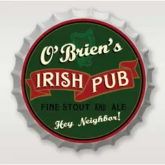 Personalized Irish Pub Bottle Cap Sign