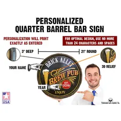Brew pub sign personalization