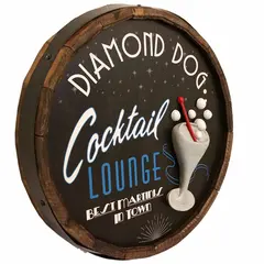 'Cocktail Lounge' Personalized Quarter Barrel Sign