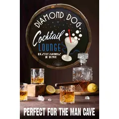 'Cocktail Lounge' Personalized Quarter Barrel Sign