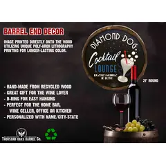 'Cocktail Lounge' Personalized Quarter Barrel Sign