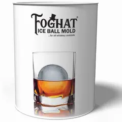 Foghat Ice Ball Mold packaging showing a whiskey glass with a jumbo ice sphere
