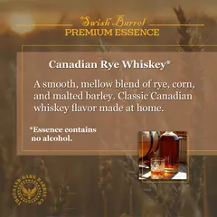 Alcohol-free Canadian Rye Whiskey Essence concentrate inspired by classic smooth Canadian rye, corn and malted barley blend.