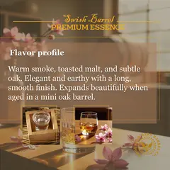 Japanese peated whisky flavor profile showing warm smoke, toasted malt, subtle oak, and smooth finish.