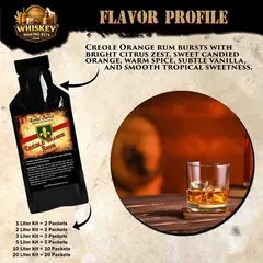 Créole Orange Rhum flavor profile showing citrus zest sweet orange vanilla spice and smooth tropical finish