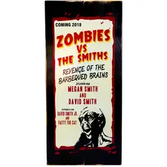 'Zombies vs ...'  Personalized Plank Sign (MOVP_550)