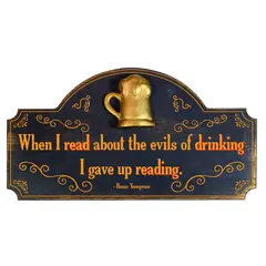 Evils of Drinking sign (RT142)