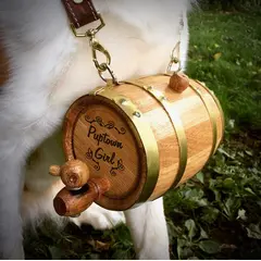 St. Bernard Dog Collar Oak Barrel