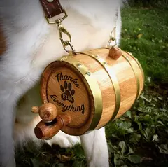St. Bernard Dog Collar Oak Barrel