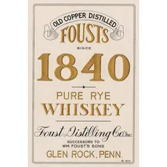 Fousts 1840 Pure Rye Whiskey