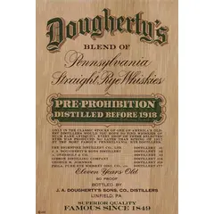 Dougherty's Straight Rye Whiskey Ad Sheet