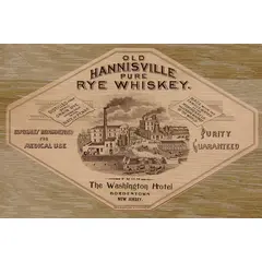 Old Hannisville Pure Rye Whiskey Ad