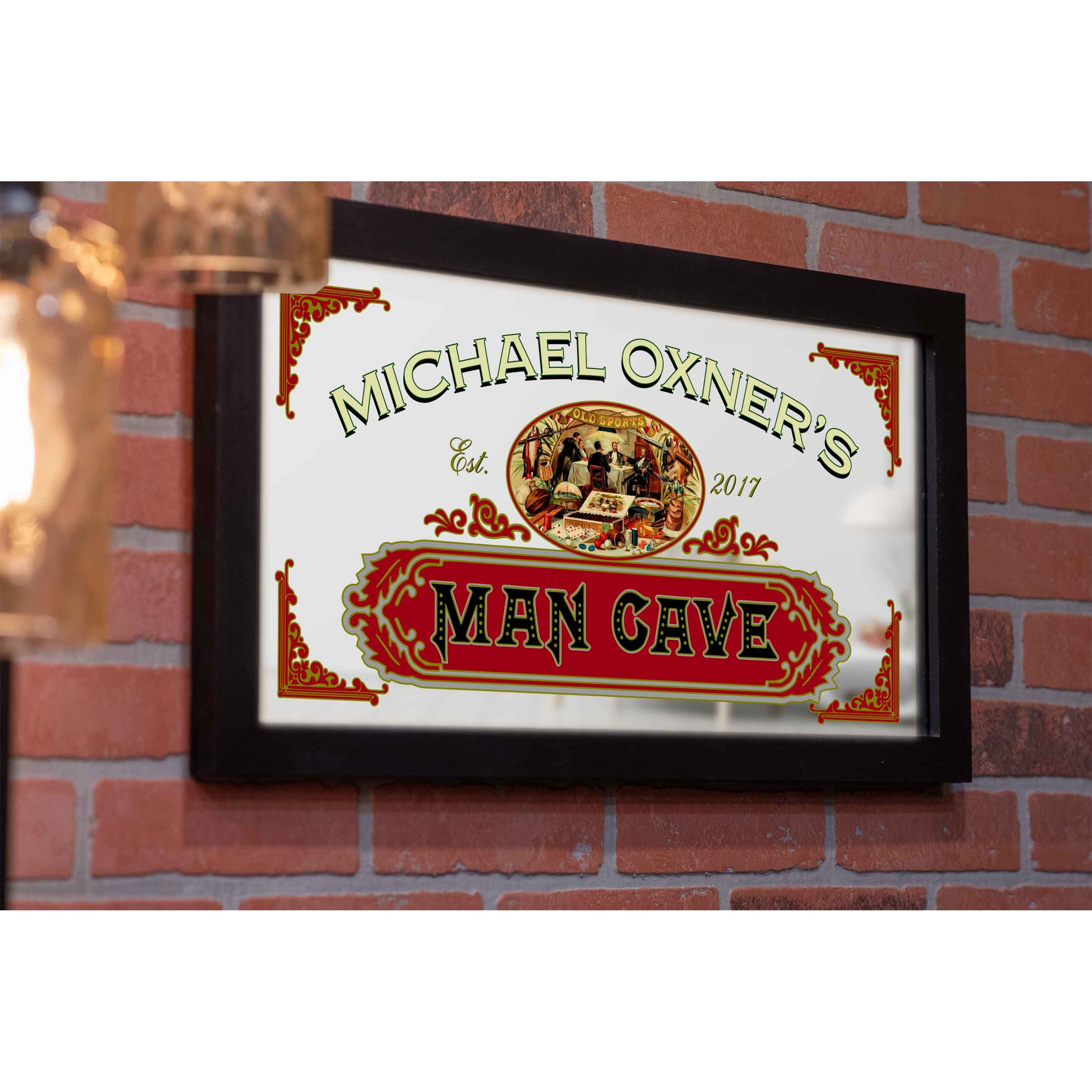 Personalized hotsell bar mirror