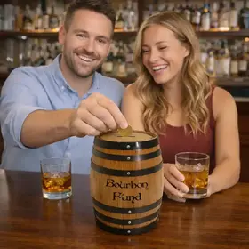 Our Mini Oak Barrel Banks are the perfect blend of rustic charm and whiskey culture. Designed to look like authentic aging barrels, these miniature oak barrel piggy banks are ideal for starting your “Bourbon Fund” or saving for your next bottle of whiskey. Made from real oak with traditional metal hoops, they make a great addition to any home bar, man cave, or whiskey collection. These unique barrel banks also make excellent gifts for bourbon lovers, whiskey enthusiasts, groomsmen, birthdays, and Father’s Day, combining fun décor with a functional way to save spare change.