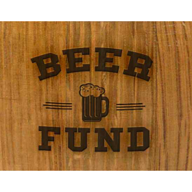 'Beer Fund' Mini Oak Barrel Bank (PB100)