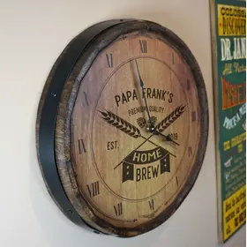 "Home Brew" Quarter Barrel Clock (B353)