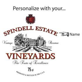 Personalized "Vineyard Estates" Quarter Barrel Clock (B526)