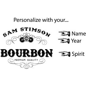 Personalized "Bourbon Whiskey" Quarter Barrel Clock (B580)