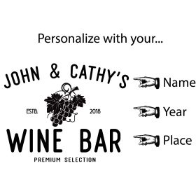 Personalized "Wine Grapes" Quarter Barrel Clock (B829)