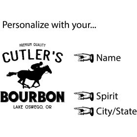 Personalized "Bourbon" Quarter Barrel Clock (B833)