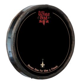 Wine List 'Always Time For Wine & Friends' Chalkboard Quarter Barrel Sign (QB_355)