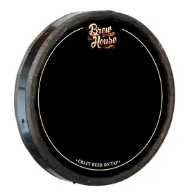 Brew House 'Craft Beer on Tap' Chalkboard Quarter Barrel Sign (QB_361)