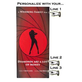 'Diamonds'  Personalized Plank Sign (MOVP_553)