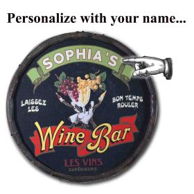 Wine Bar Barrel Sign (QB1808)