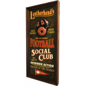 Personalized Football Social Club Vaudeville Sign