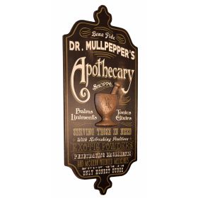 'Apothecary' Personalized Dubliner Plank Sign (11)