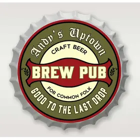 Personalized Brew Pub Bottle Cap Sign