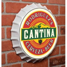 Personalized Cantina Bottle Cap Sign