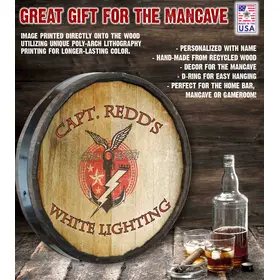 Custom moonshine quarter barrel sign specs