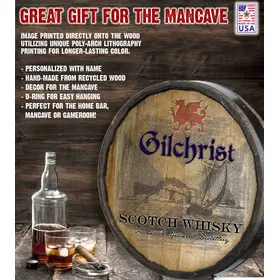 Scotch Distillery Quarter Barrel (C15) on brick wall great gift