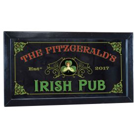 'Irish Pub' Personalized Bar Mirror