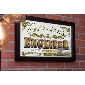 Personalized 'Engineer' Decorative Framed Mirror